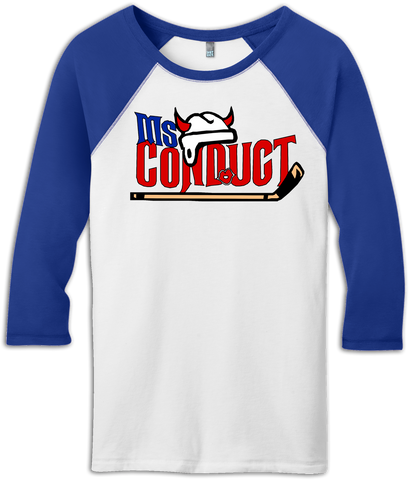 Ms. Conduct 3/4-Sleeve Raglan Tee