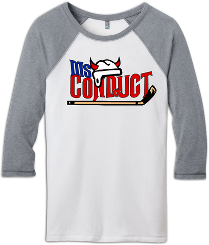 Ms. Conduct 3/4-Sleeve Raglan Tee