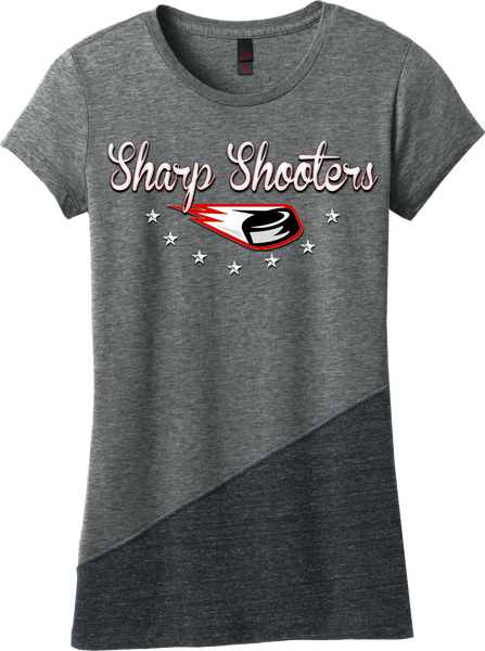 Sharp Shooters Ladies Tri-Blend Pieced Crewneck Tee