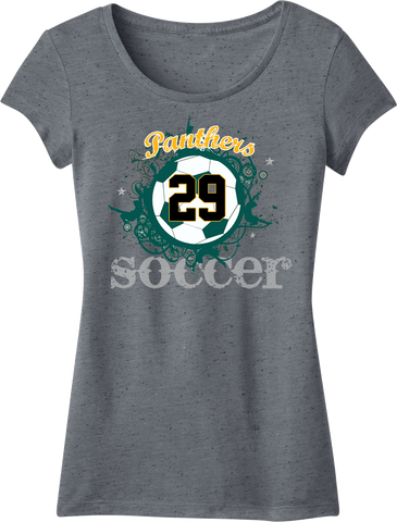 Palm Beach Panthers Soccer Printed Girly Crew Tee w/ Player Number