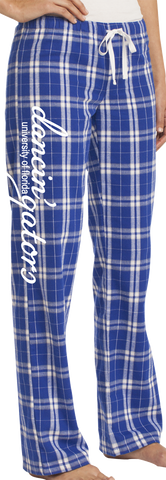 Dancin' Gators Ladies Flannel Plaid Pants