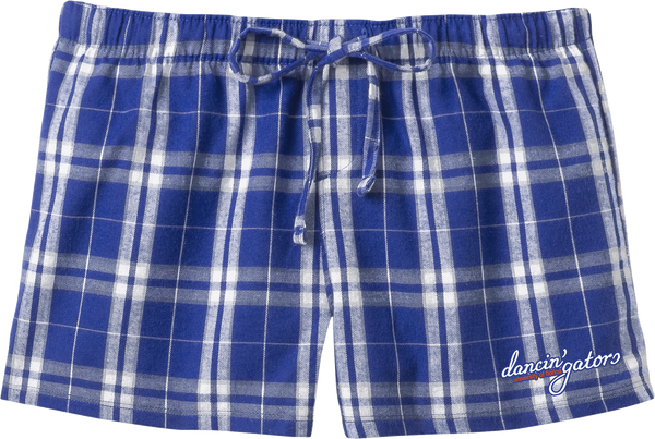 Dancin' Gators Juniors Flannel Plaid Shorts