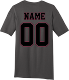 Eagles Hockey Charcoal Gray T-shirt with Player Number