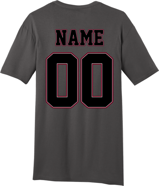 Eagles Hockey Charcoal Gray T-shirt with Player Number