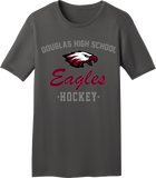 Eagles Hockey Charcoal Gray T-shirt with Player Number