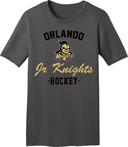 Jr. Knights Charcoal Gray T-shirt with Player Number