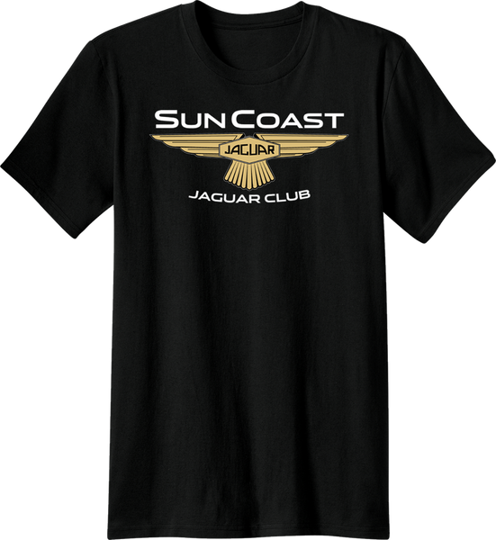Sun Coast Jaguar Club Black Printed Logo T-Shirt