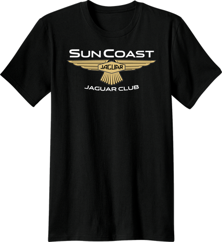 Sun Coast Jaguar Club Black Printed Logo T-Shirt