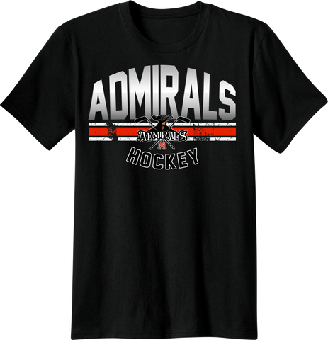 Admirals Hockey Gradient T-shirt with Player Number