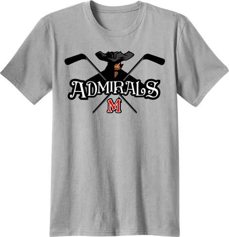 Admirals Hockey Logo T-shirt with Player Number