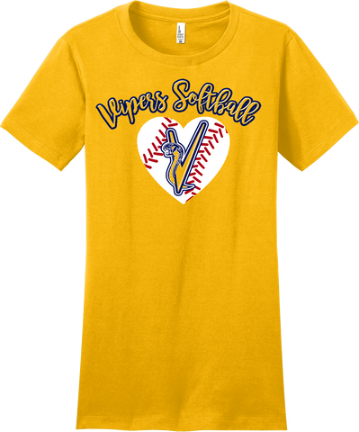 Sarasota Vipers Softball Heart T-Shirt