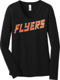 BLACK Custom Team Ladies Long Sleeve Glitter T-Shirt