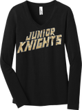 BLACK Custom Team Ladies Long Sleeve Glitter T-Shirt