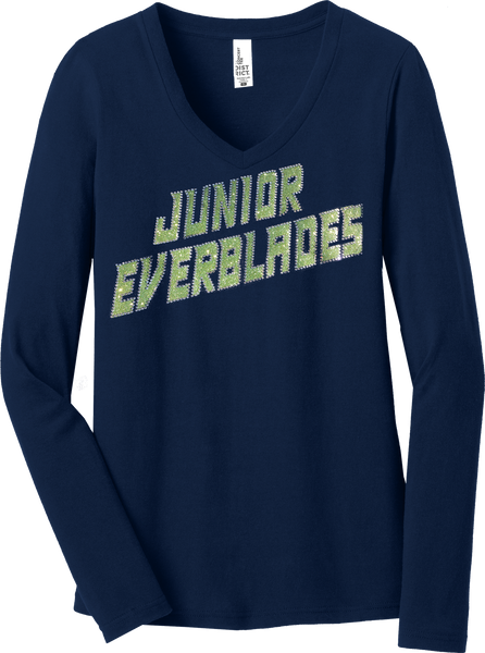 Jr. Everblades Ladies Long Sleeve Glitter T-Shirt