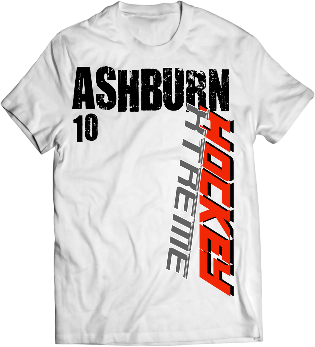 Custom Team Slashed T-shirt with Player Number