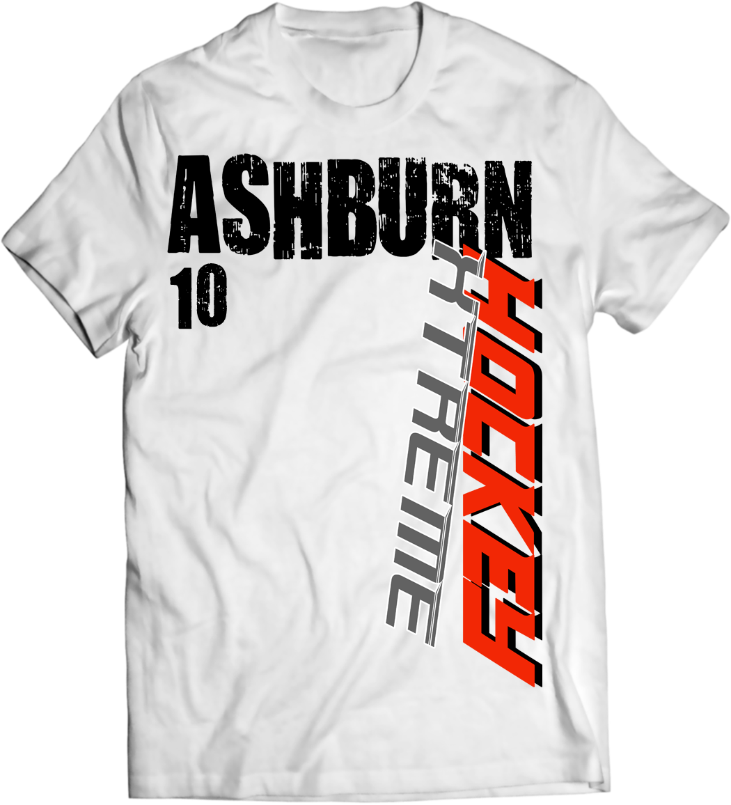 Custom Team Slashed T-shirt with Player Number