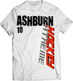 Custom Team Slashed T-shirt with Player Number