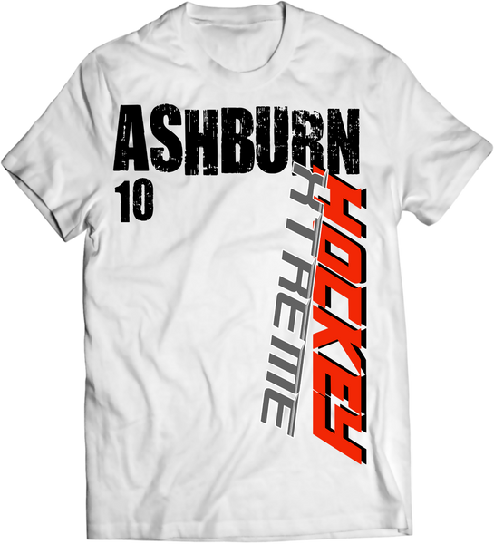 Custom Team Slashed T-shirt with Player Number