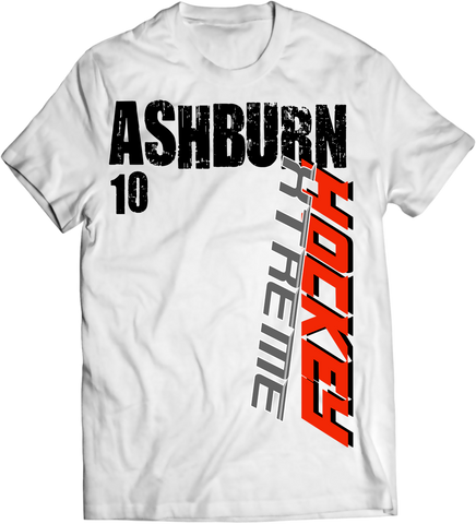 Custom Team Slashed T-shirt with Player Number