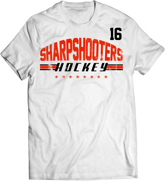 Custom Team Distressed Arch T-shirt with Player Number