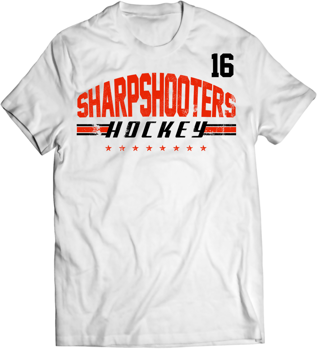 Custom Team Distressed Arch T-shirt with Player Number