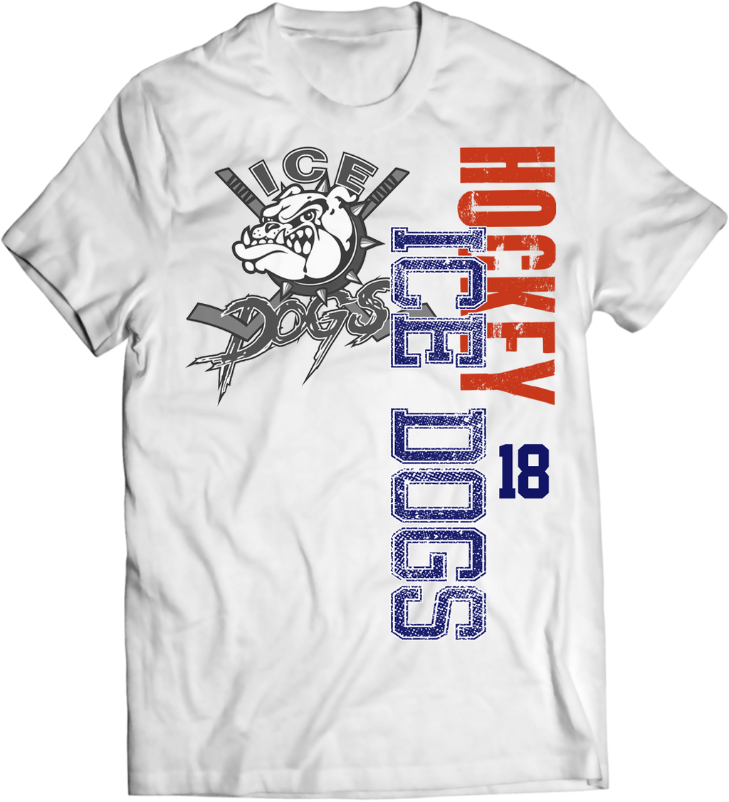 Custom Team Faded Logo T-shirt with Player Number