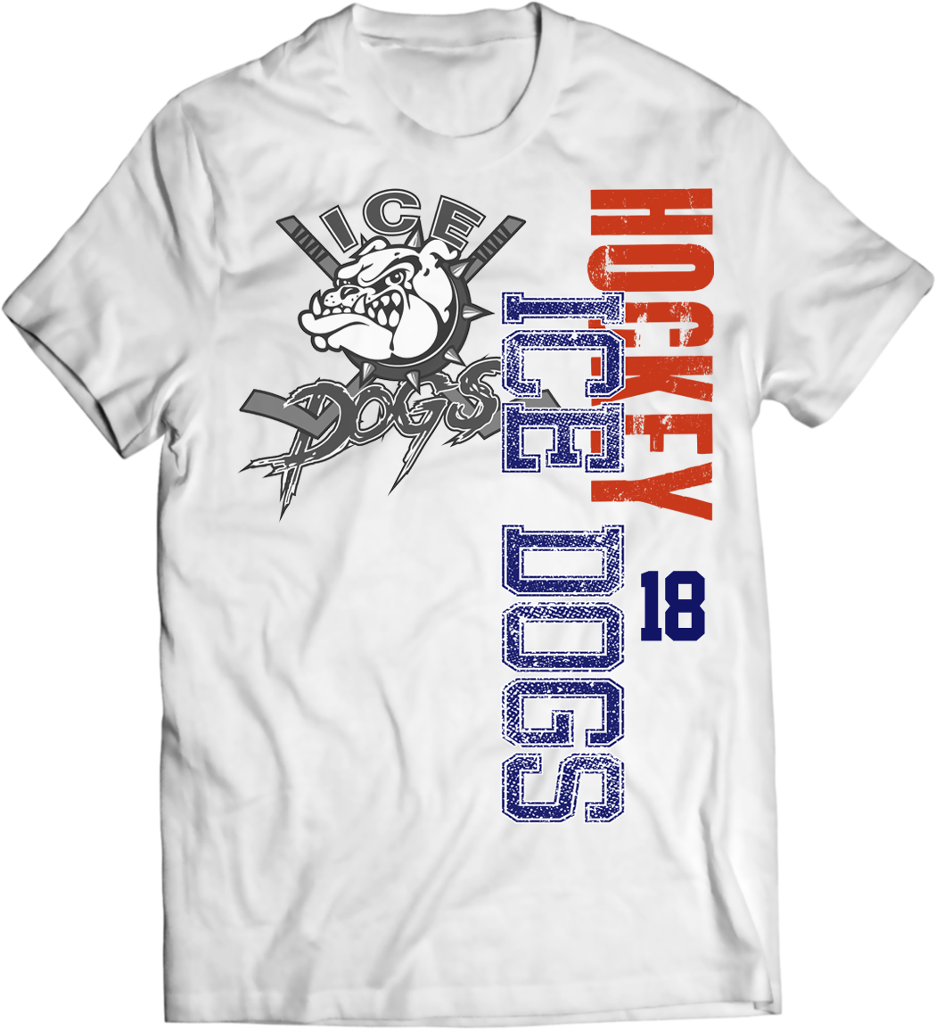 Custom Team Faded Logo T-shirt with Player Number