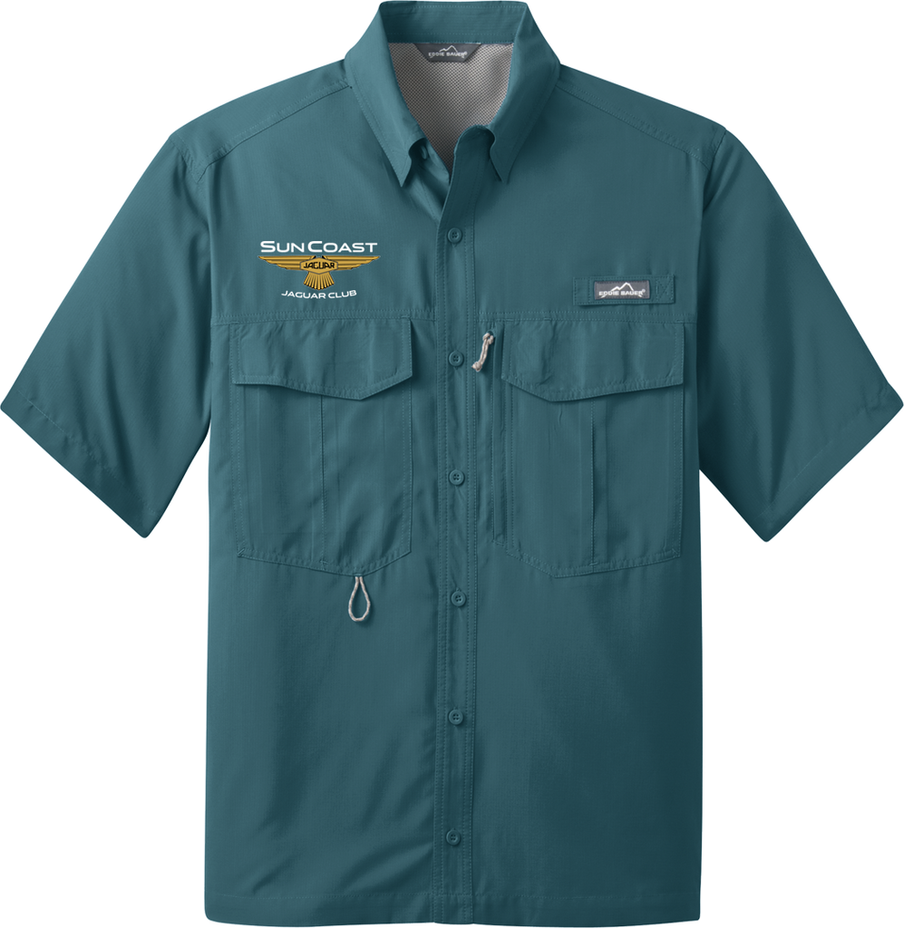 Eddie Bauer - Short Sleeve Performance Fishing Shirt. EB602 Gulf Teal / XL