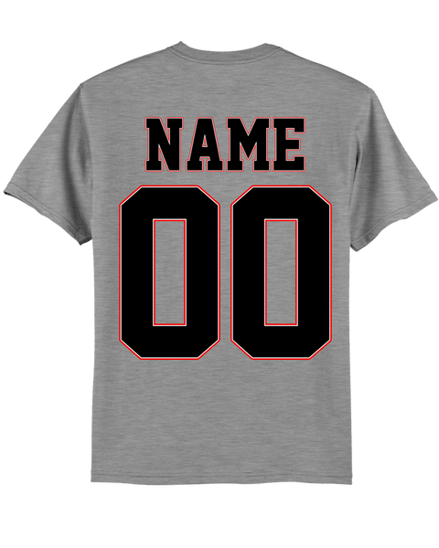 Gulf Coast Flames Old Time T-shirt with Player Number