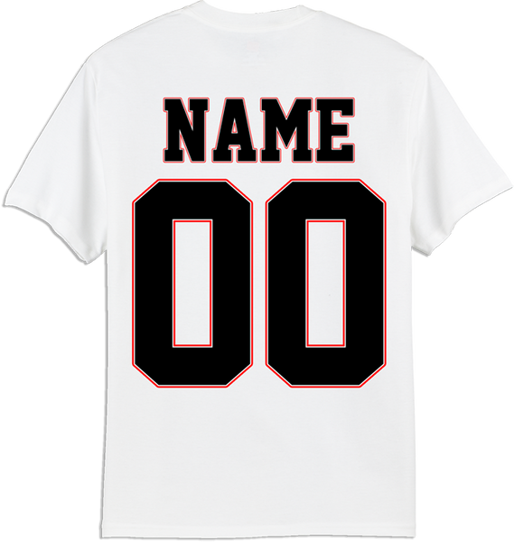 Custom Team Faded Logo T-shirt with Player Number