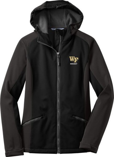 Wake Forest Ladies Gradient Hooded Soft Shell Jacket
