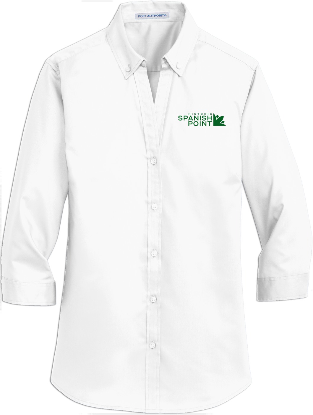 Spanish Point Ladies 3/4-Sleeve SuperPro Twill Shirt
