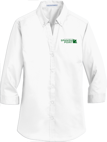 Spanish Point Ladies 3/4-Sleeve SuperPro Twill Shirt