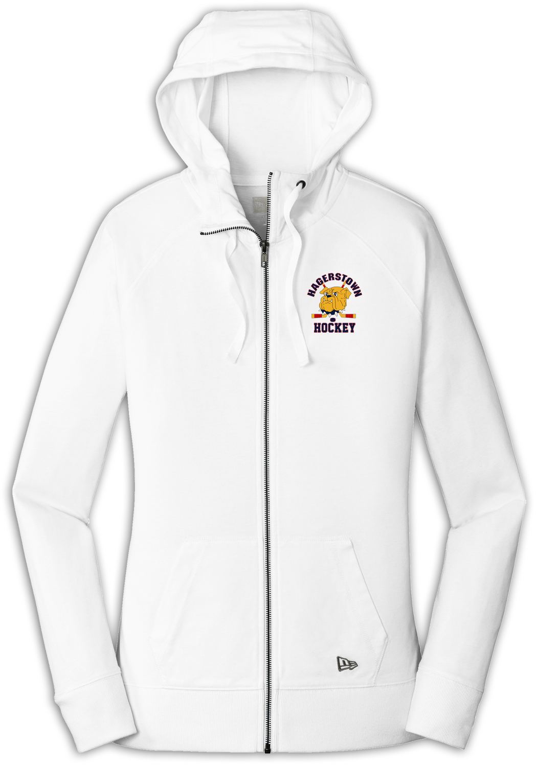 Hagerstown Bulldogs Hockey NewEra Ladies Sueded Cotton Full-Zip Hoodie