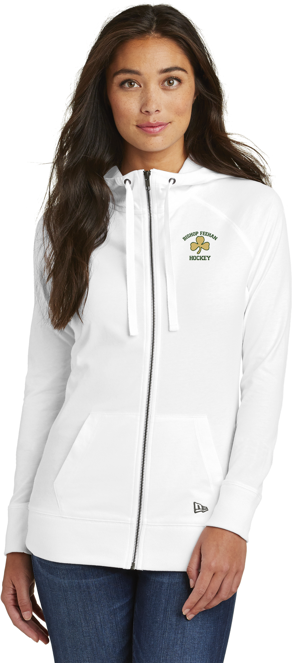 Bishop Feehan NewEra Ladies Sueded Cotton Full-Zip Hoodie