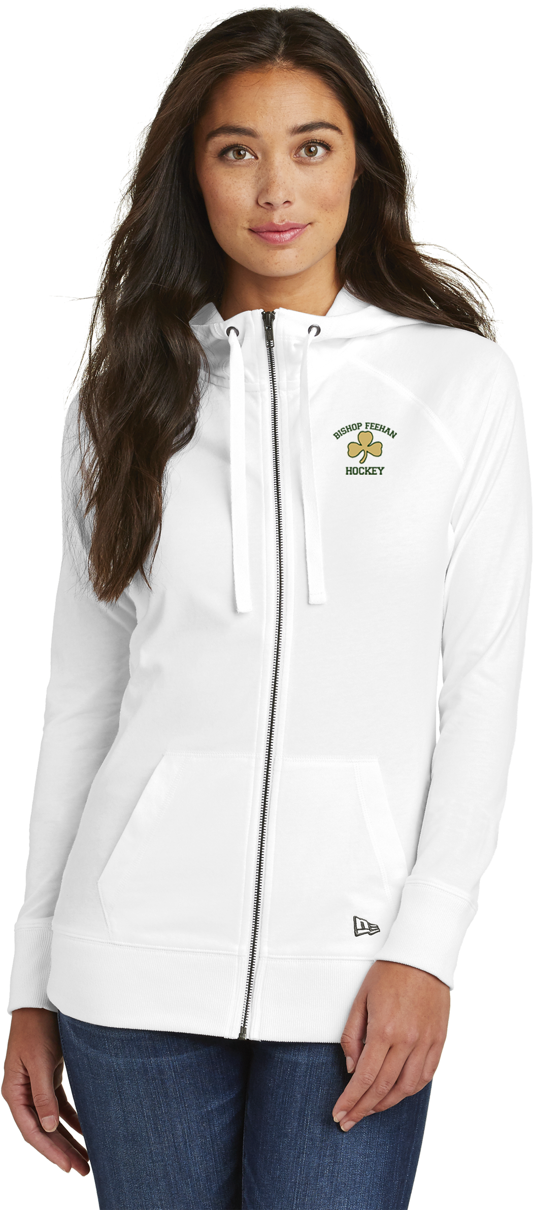 Bishop Feehan NewEra Ladies Sueded Cotton Full-Zip Hoodie