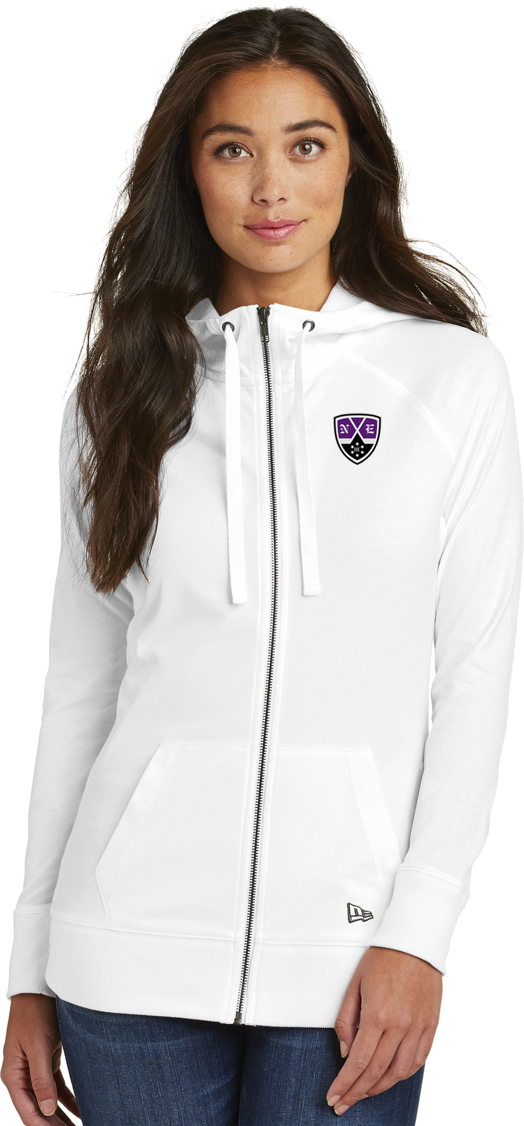 NEHC NewEra Ladies Sueded Cotton Full-Zip Hoodie