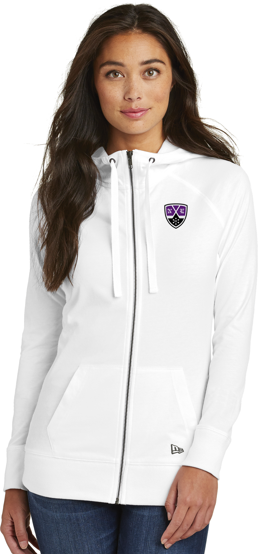 NEHC NewEra Ladies Sueded Cotton Full-Zip Hoodie