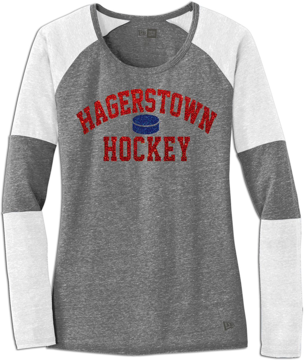 Hagerstown Bulldogs Hockey NewEra Ladies Glitter Flake Triblend Tee