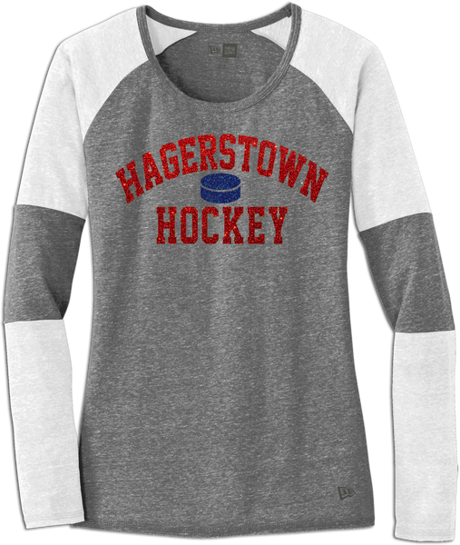 Hagerstown Bulldogs Hockey NewEra Ladies Glitter Flake Triblend Tee