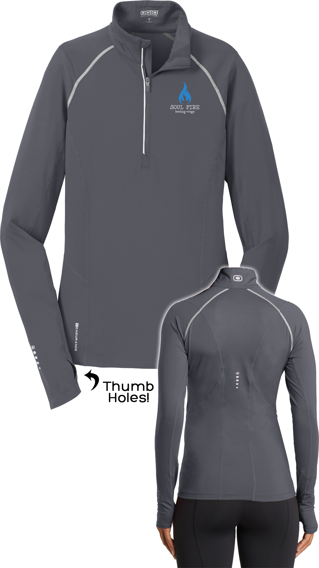SOUL FIRE Rowing → Yoga Endurance Ladies Nexus 1/4-Zip Pullover