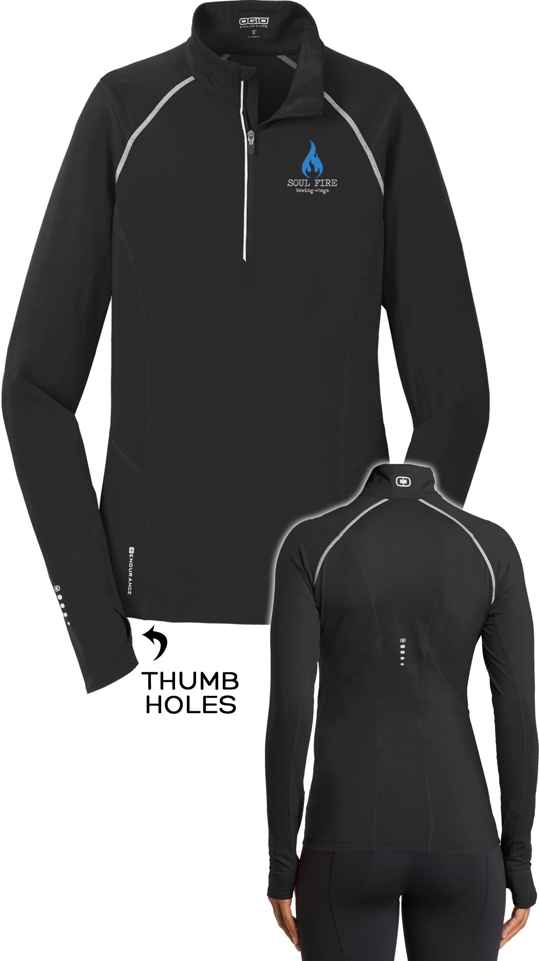 SOUL FIRE Rowing → Yoga Endurance Ladies Nexus 1/4-Zip Pullover
