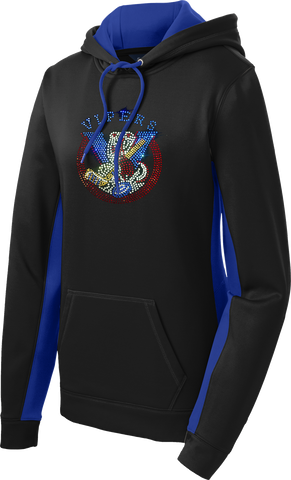Vipers Ladies Sport-Wick Fleece Colorblock Hoodie