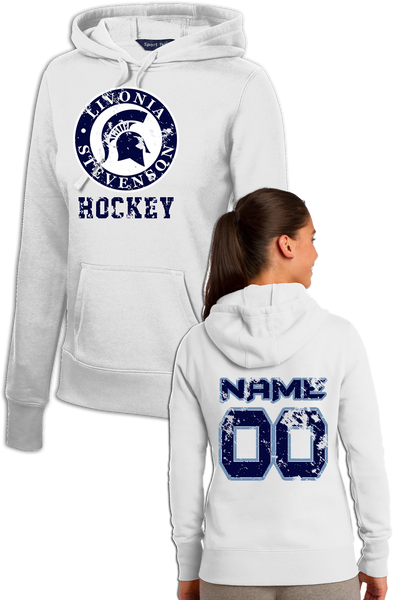 Stevenson Hockey Distressed Ladies Name and Number Hoodie