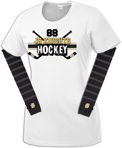 Jr. Knights Striped Arm Socks w/ Player Number
