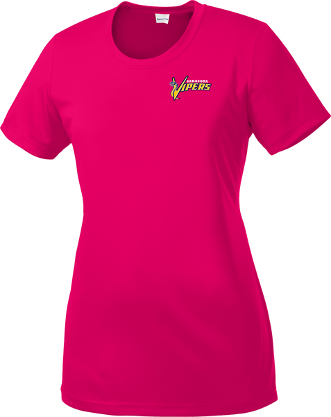 Sarasota Vipers Baseball Ladies Pink Dri-Fit Tee