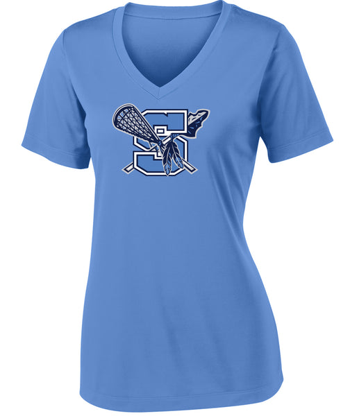 Warriors Lacrosse Ladies PosiCharge Competitor V-Neck Tee