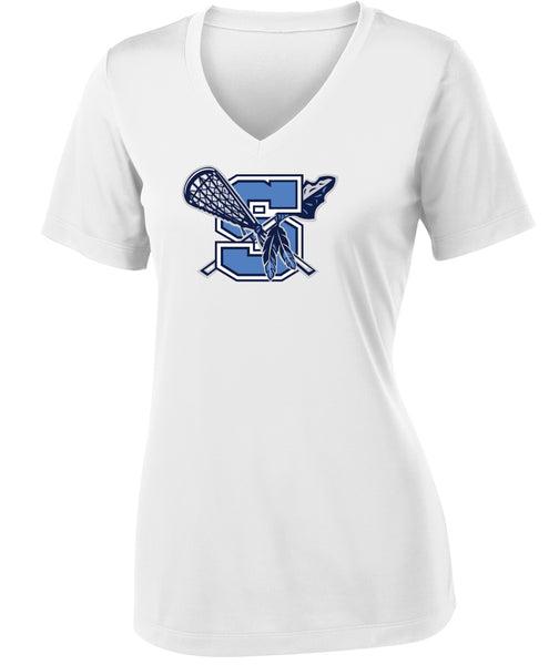 Warriors Lacrosse Ladies PosiCharge Competitor V-Neck Tee