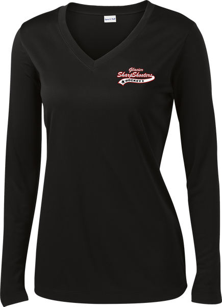 Sharp Shooters Ladies Long Sleeve V-Neck Competitor Tee