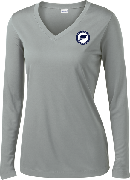 Franklin Flyers Ladies Long Sleeve V-Neck Competitor Tee - MORE COLORS